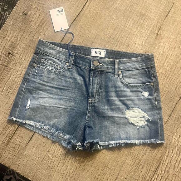 PAIGE Daryn Denim Shorts.